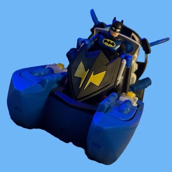 Imaginext DC Super Friends Hall of Justice The Batcave Bat Boat Superman Flash - Picture 10 of 10